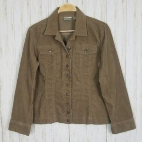 Chico's Brown Corduroy Button Down Jacket - Picture 1 of 4